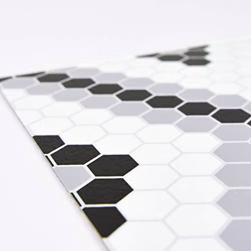 WallPops FP2950 Leyton Peel and Stick Floor Tiles, Black, 30.48 x 30.48 cm – 4