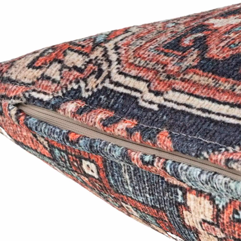 Kukoon Red Terracotta Persian Style Washable Cotton Square Cushion, W/D/H: 50 x 50 x 1 cm – 3