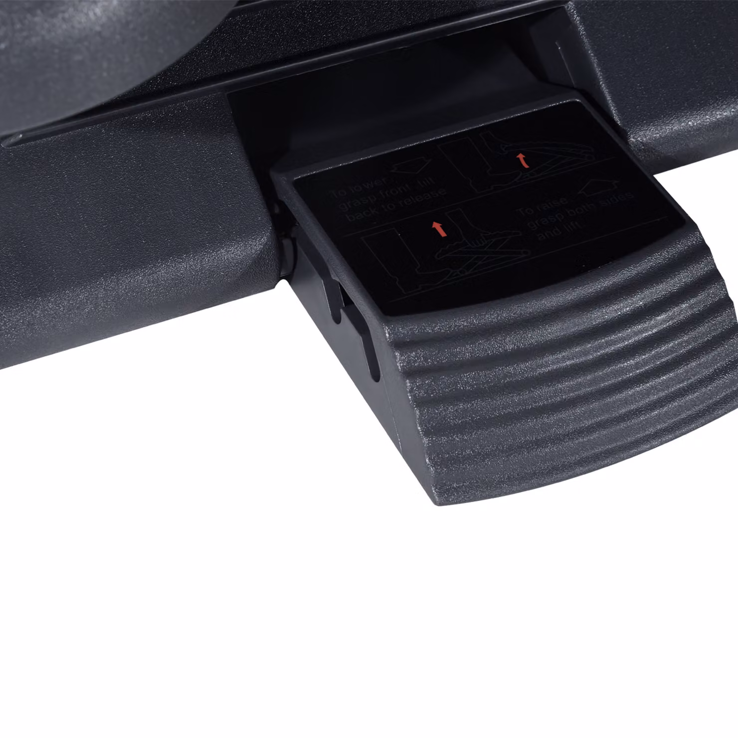 HOMCOM Ergonomic Adjustable Height and Angle Tilting Footrest for Home Office in Black or Grey – 9