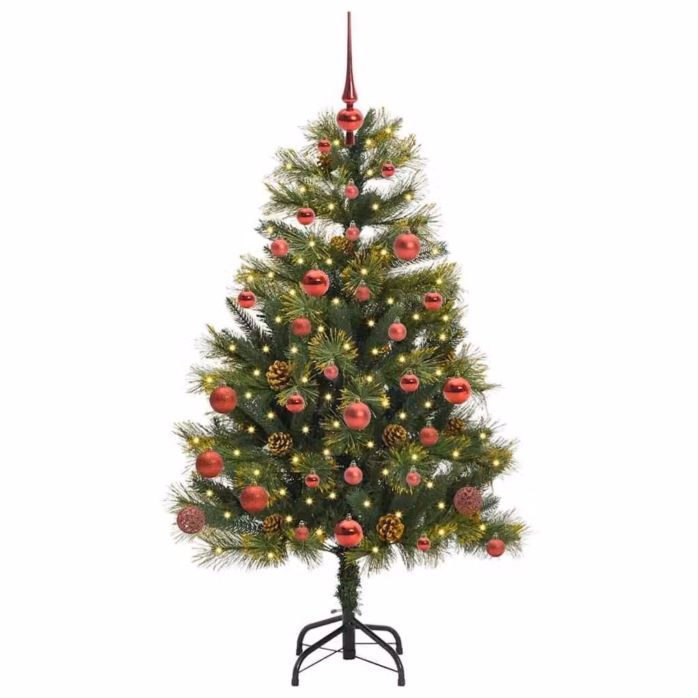 Berkfield Home Artificial Hinged Christmas Tree in Green, 150 cm – 3