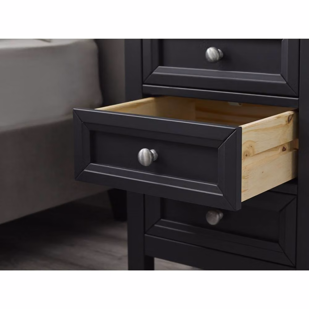 Cheshire Premium Solace 3 Drawer Anthracite Bedside Unit in Grey – 5