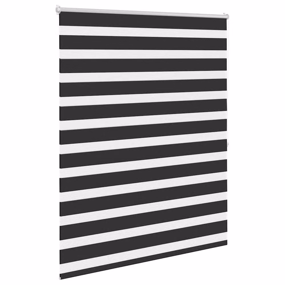 Berkfield Home Zebra Day and Night Blind in Black and White, W: 140 cm, H: 175 cm – 3