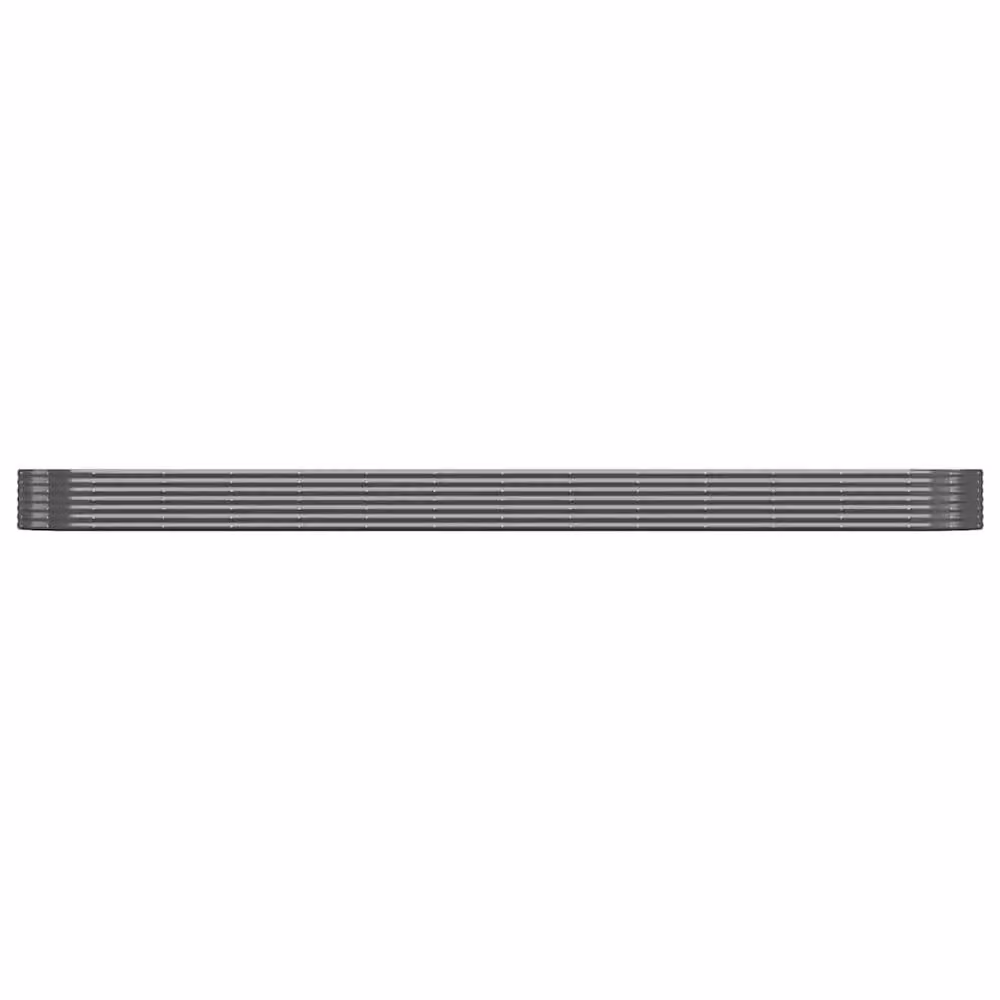 Berkfield Home Garden Powder-coated Steel Raised Bed in Anthracite Black, W/D/H: 544 x 100 x 36 cm – 3