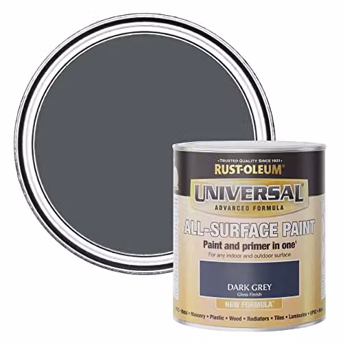 Rust-Oleum Universal Paint and Primer Gloss Dark Grey 750ml – 1