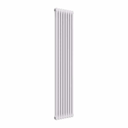 Reina Colona 2 Column Steel Wall Hung Radiator, White, H: 180 cm, W: 38 cm, D: 38 cm
