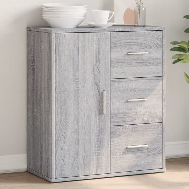 Berkfield Home Grey Sonoma Sideboard in MDF, W/D/H: 60 x 31 x 70 cm – 1