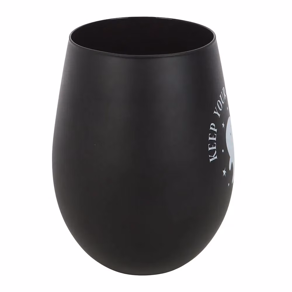 Something Different Ghost Stemless Glass Tumbler, Black, 500ml – 2