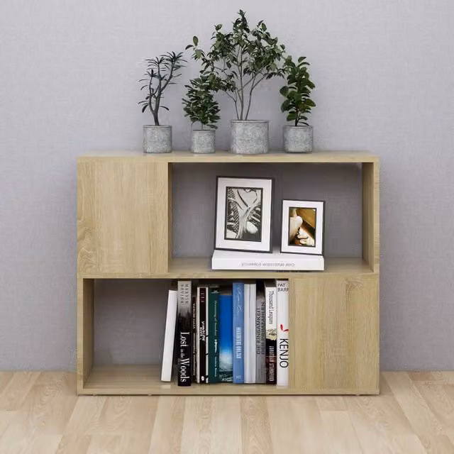 Berkfield Home TV Cabinet in Sonoma Oak, Light Brown, W/D/H: 80 x 24 x 63 cm – 1