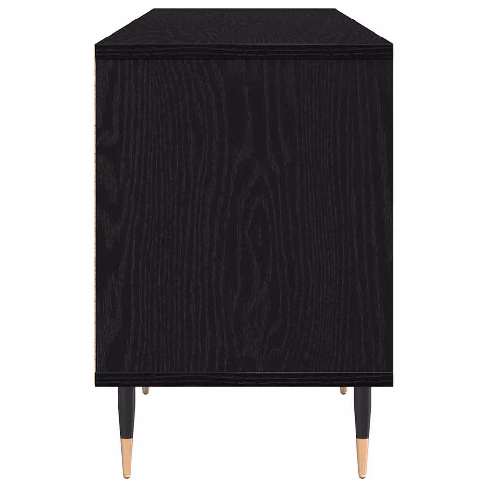 Berkfield Home Modern Black Oak TV Cabinet W/D/H: 150 x 30 x 44.5 cm – 4