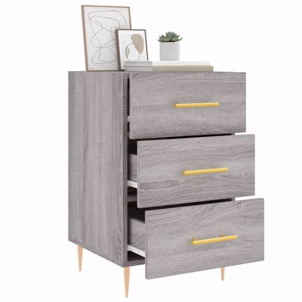 Berkfield Home Grey Sonoma Bedside Cabinet W/D/H: 40 x 40 x 66 cm – 2