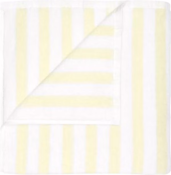 Blomus ARTO Striped Cotton Terry Bath Towel in White and Yellow, W/D/H: 140 x 70 x 70 cm – 1