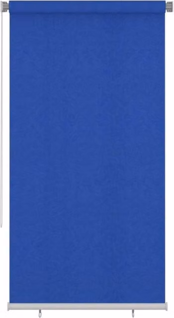Berkfield Home Outdoor Roller Blind, Blue HDPE, W: 120 cm, H: 230 cm