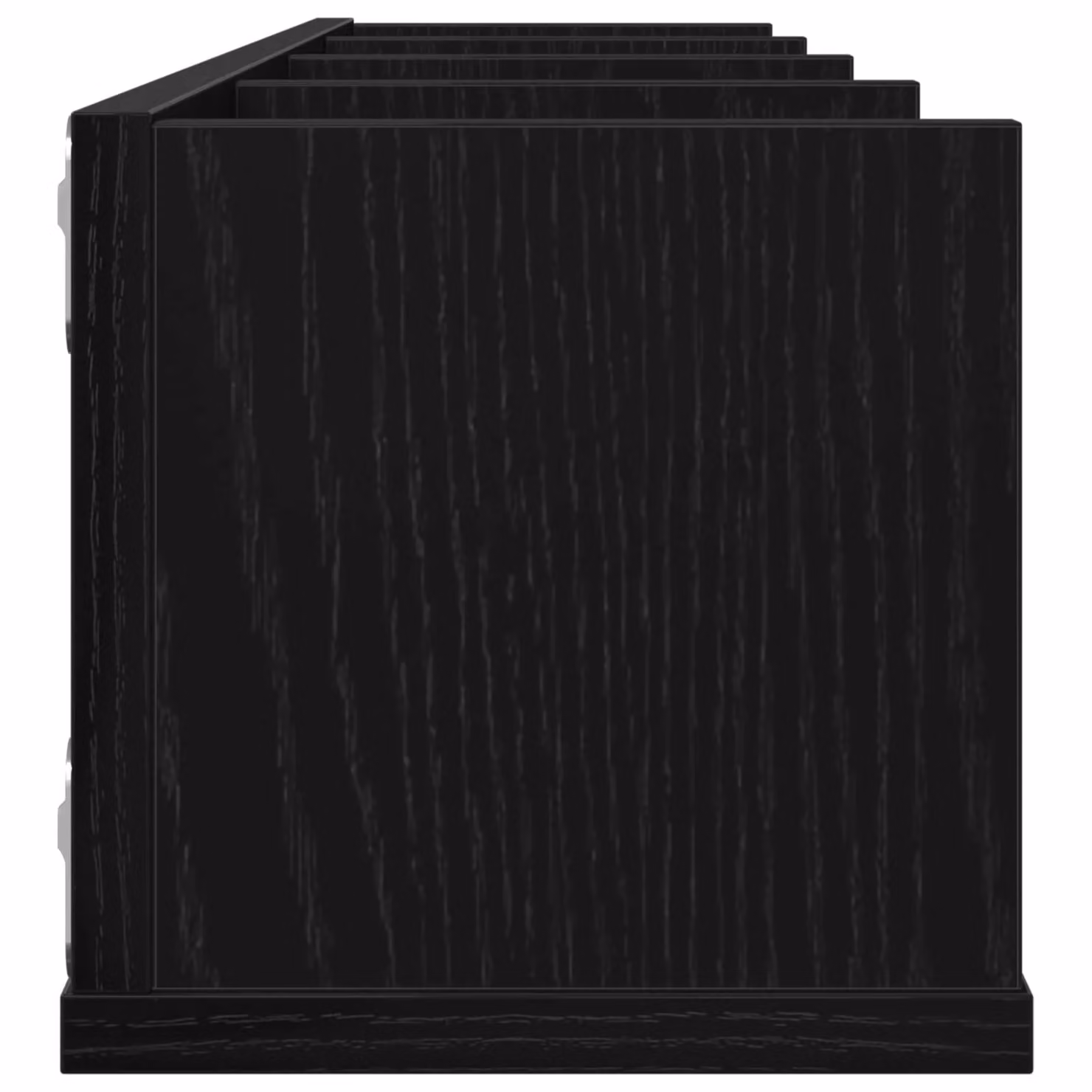 Berkfield Home Black Oak CD Wall Shelf, W: 100 cm, D: 18 cm, H: 18 cm – 3