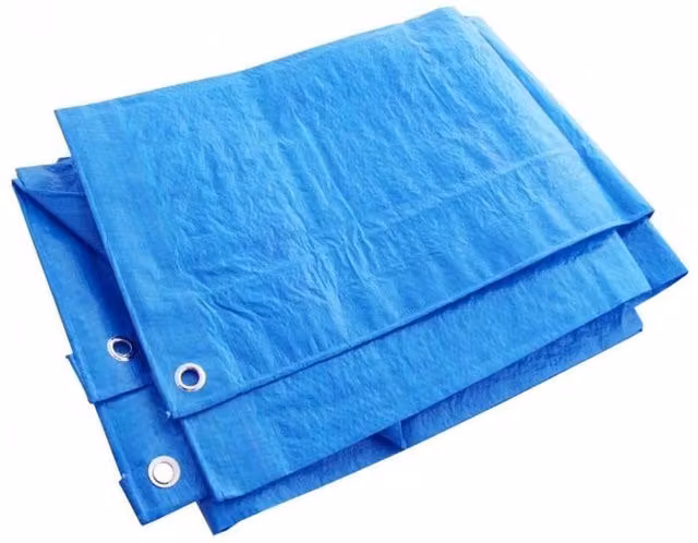 Oypla Blue Woven Plastic Tarpaulin, W: 5.4 m, L: 7 m