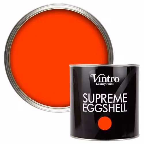 Vintro Racing Red Eggshell Paint for Walls, Wood and Trim, Satin Finish, 2.5 l