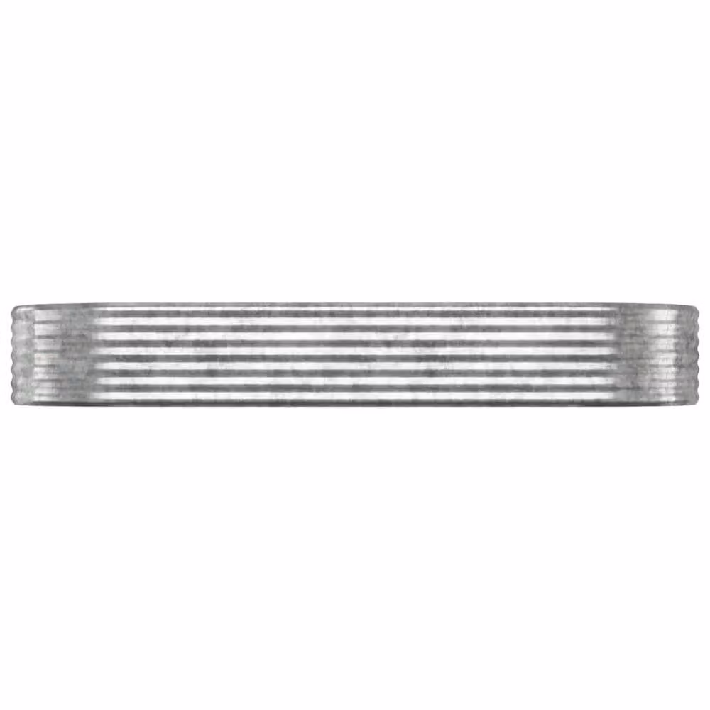Berkfield Home Garden Powder-coated Steel Raised Bed in Silver, W: 249 cm, D: 100 cm, H: 36 cm – 3