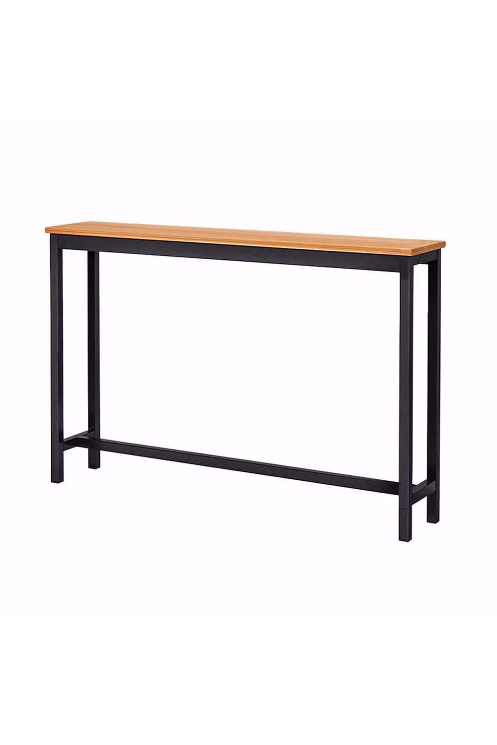 Garden Sanctuary Single-Tier Narrow Rectangular Console Table in Brown Metal and Wood – 3
