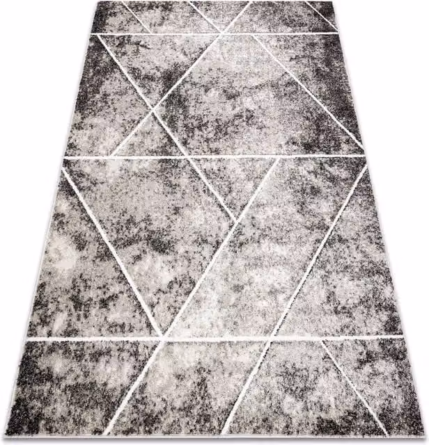 RugsX Mateo Geometric Modern Rug in Grey, W: 80 cm x L: 150 cm – 1
