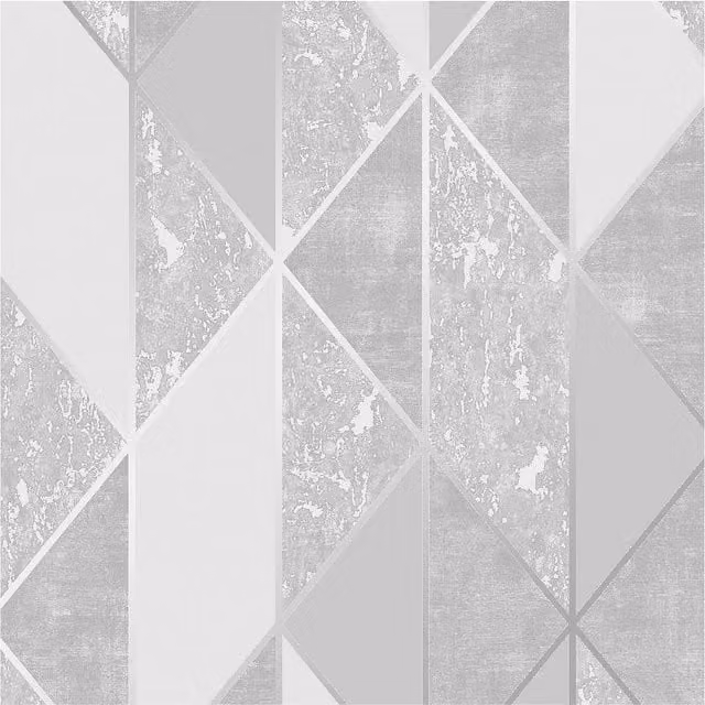 Superfresco Silver Milan Geometric Abstract Wallpaper, Width: 52 cm
