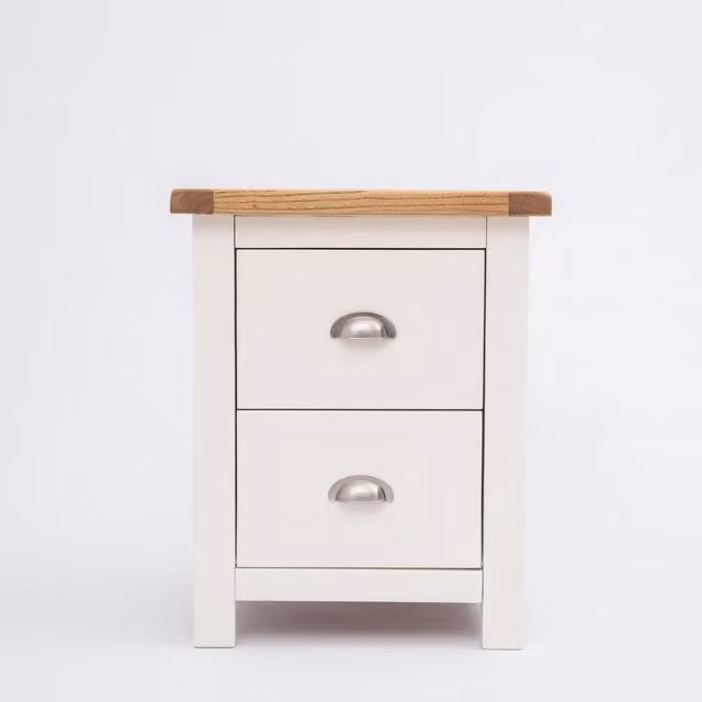 Cabinet Bits Lovere 2 Drawer Bedside Cabinet in Off-White