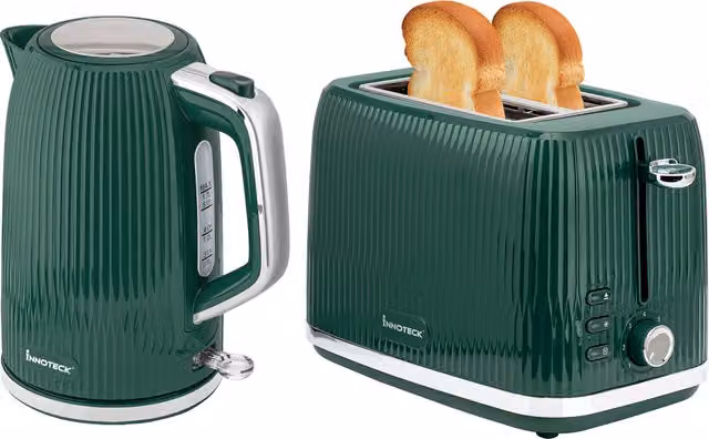 Innoteck Kettle and Toaster Set, 1.7L, Green