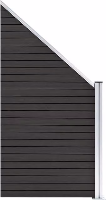 Berkfield Home Grey WPC Fence Panel W: 95 cm, H: 105-180 cm – 1