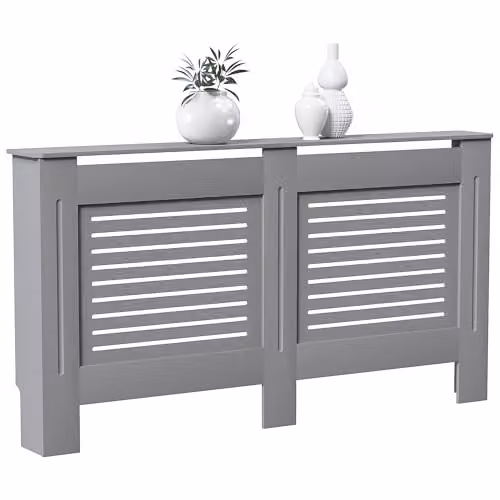 Vida Designs Milton Radiator Cover in Olive Grey, H 82 x W 152 x D 19 cm – 2