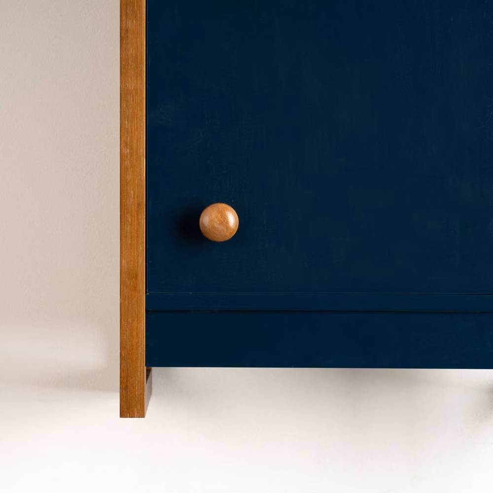 Scottish Everlastings Ltd Modern Blue Wall Unit with Hinged Doors and Internal Shelves – 3