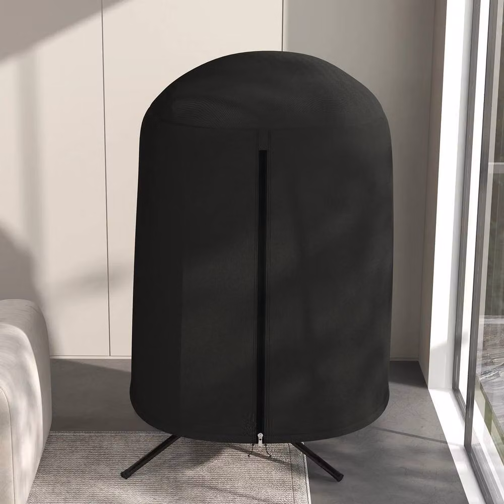 EONLION Water Repellent Hanging Egg Chair Cover in Black, Diameter: 100 cm – 5