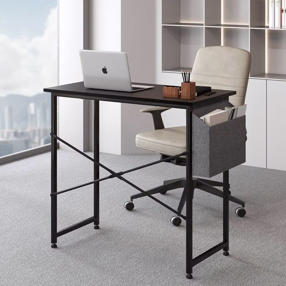 Levede Black Gaming and Office Desk with Matt MDF Laminate Top and Metal Frame – 2