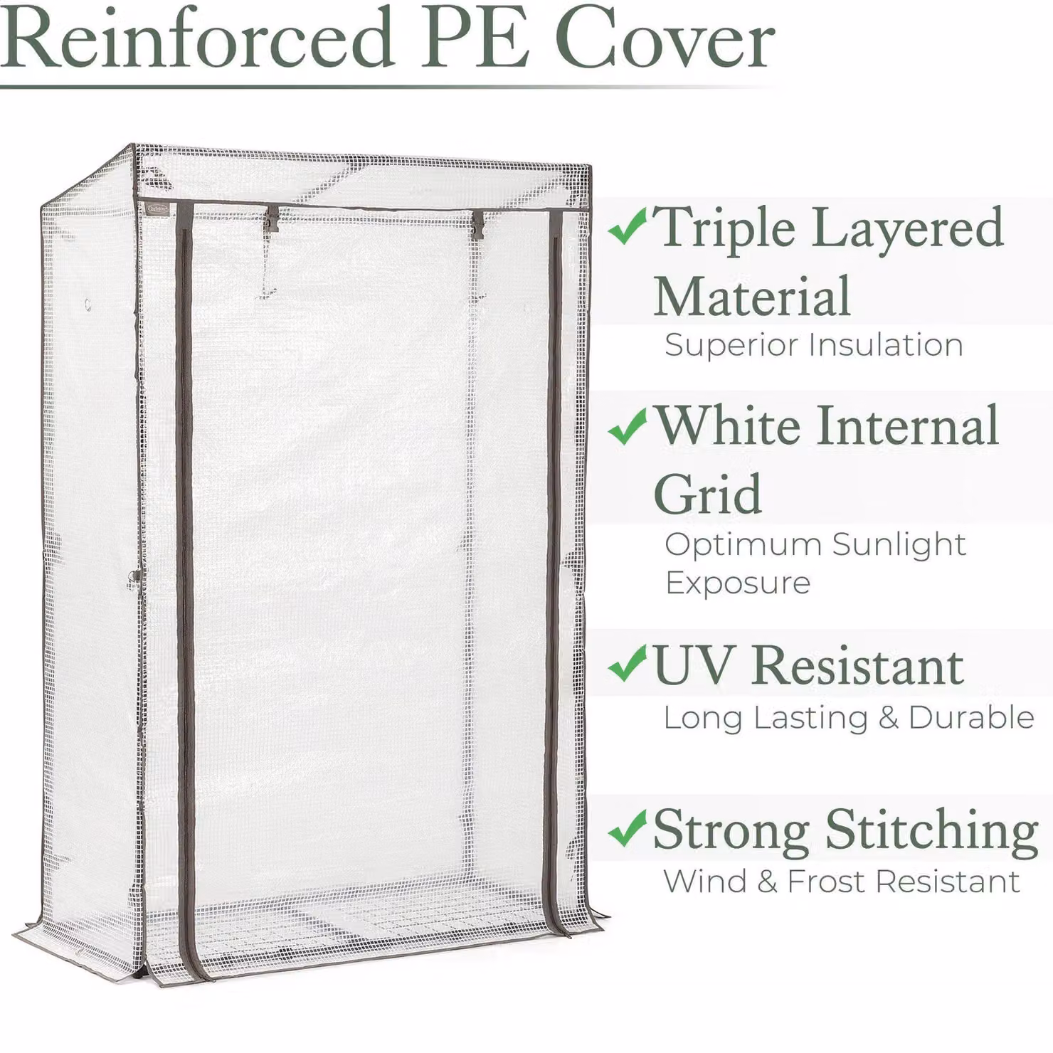 Christow Single Tomato Grow Bag Garden Greenhouse with Clear PE Mesh Cover – 3