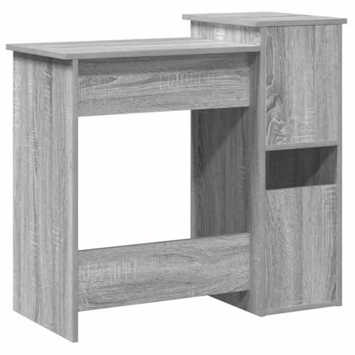 vidaXL Desk with Shelves in Grey Sonoma, W/D/H: 84 x 40 x 78 cm – 6