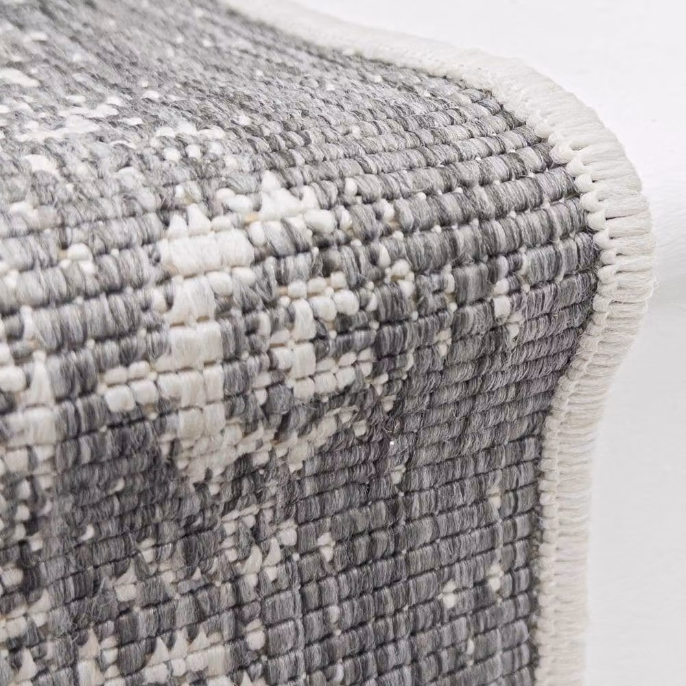 runrug Tapestry Stair Runner Carpet in Grey, W: 60 cm, L: 660 cm – 2