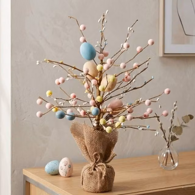 Garden Greatness Multicolour Weeping Easter Egg Tree Decoration