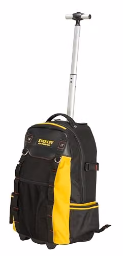 Stanley Fatmax Heavy-Duty Tool Bag Backpack on Wheels with Strap, Black and Multicolour – 2