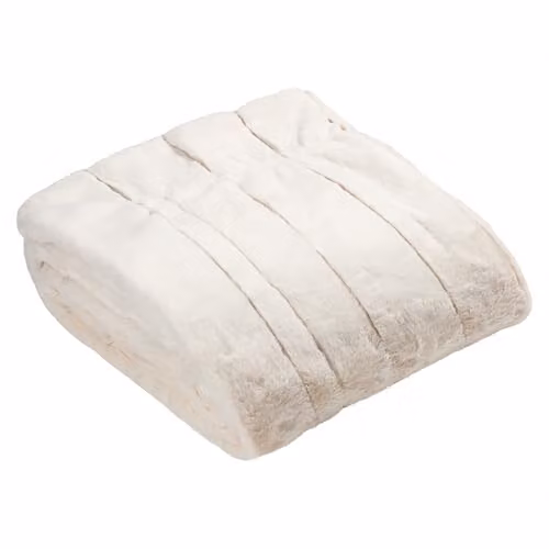 Paoletti Empress Faux Fur Throw in Cream, W/D/H: 130 x 180 cm