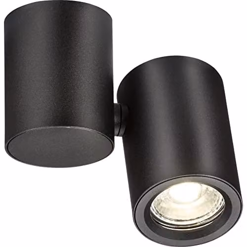 Netlighting Knightsbridge Dee Round Surface Adjustable Dimmable Spotlight Black
