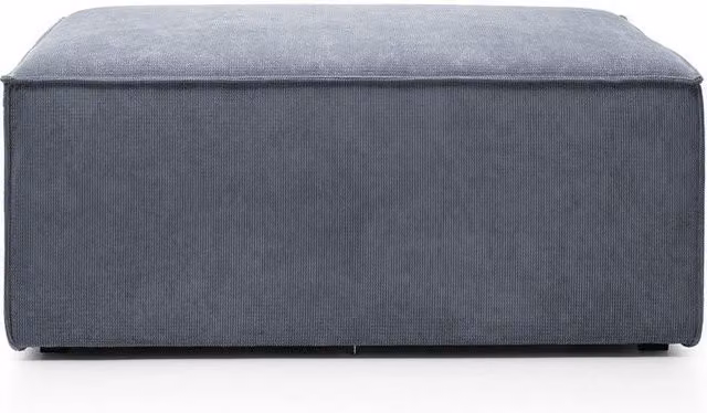 Abakus Direct Doris Rectangular Footstool in Grey Cord Fabric, W: 94 cm, D: 69 cm, H: 41 cm