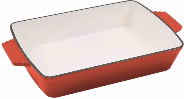 Living and Home Enamelled Cast Iron Roasting Pan, Red, 3.7 l – 1