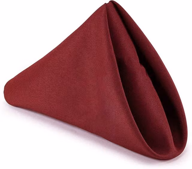 Neel Blue Burgundy Polyester Reusable Table Napkins, W/D/H: 50 x 50 x 0 cm – 1