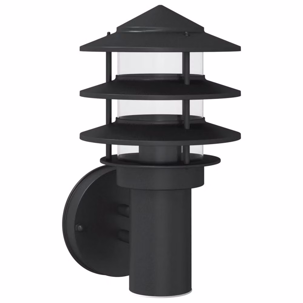 Berkfield Home Black Stainless Steel Outdoor Wall Lantern