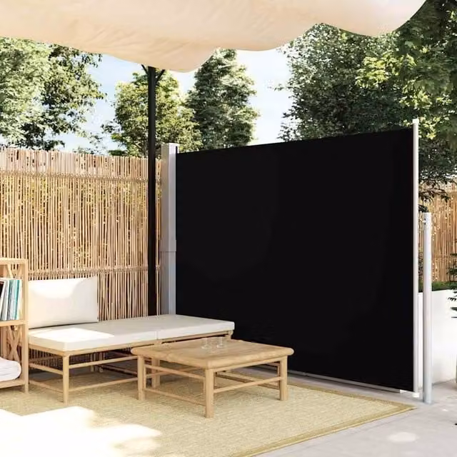 Berkfield Home Patio Retractable Side Awning in Black, W/H: 300 x 170 cm