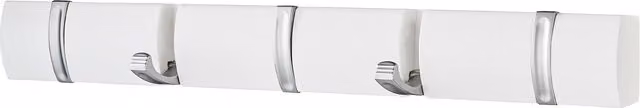 House Of Home 5 Retractable Chrome Door Hooks on White Mountable Board
