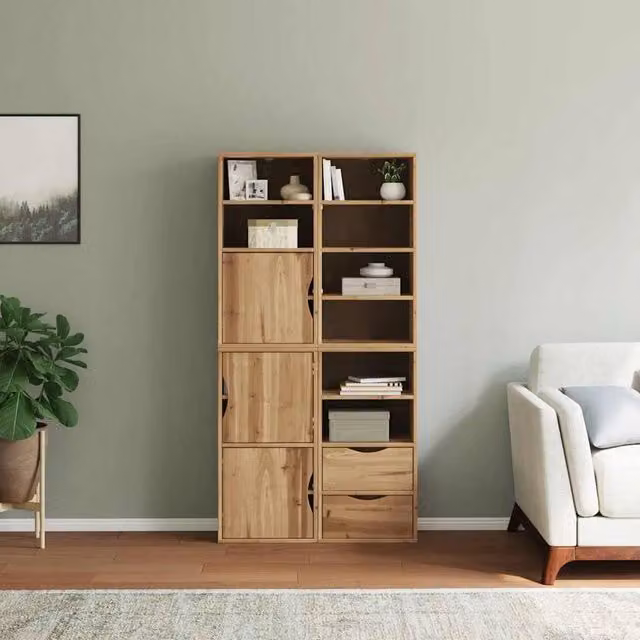 Berkfield Home ODDA Side Cabinets, Set of 4, Brown Solid Wood Pine, W/D/H: 40 x 24 x 79 cm – 1