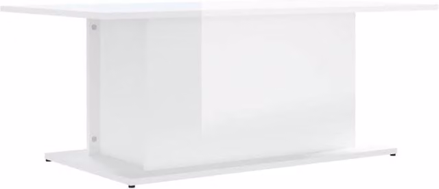 Berkfield Home High Gloss White Coffee Table, W: 102 cm, D: 55.5 cm, H: 40 cm