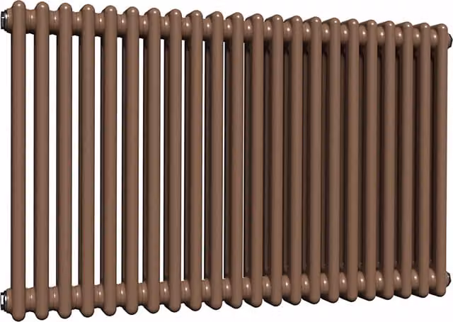 Lux Heat Horizontal Column Radiator in Coffee Bean, 2 Column, W: 60.0 cm, H: 101.0 cm