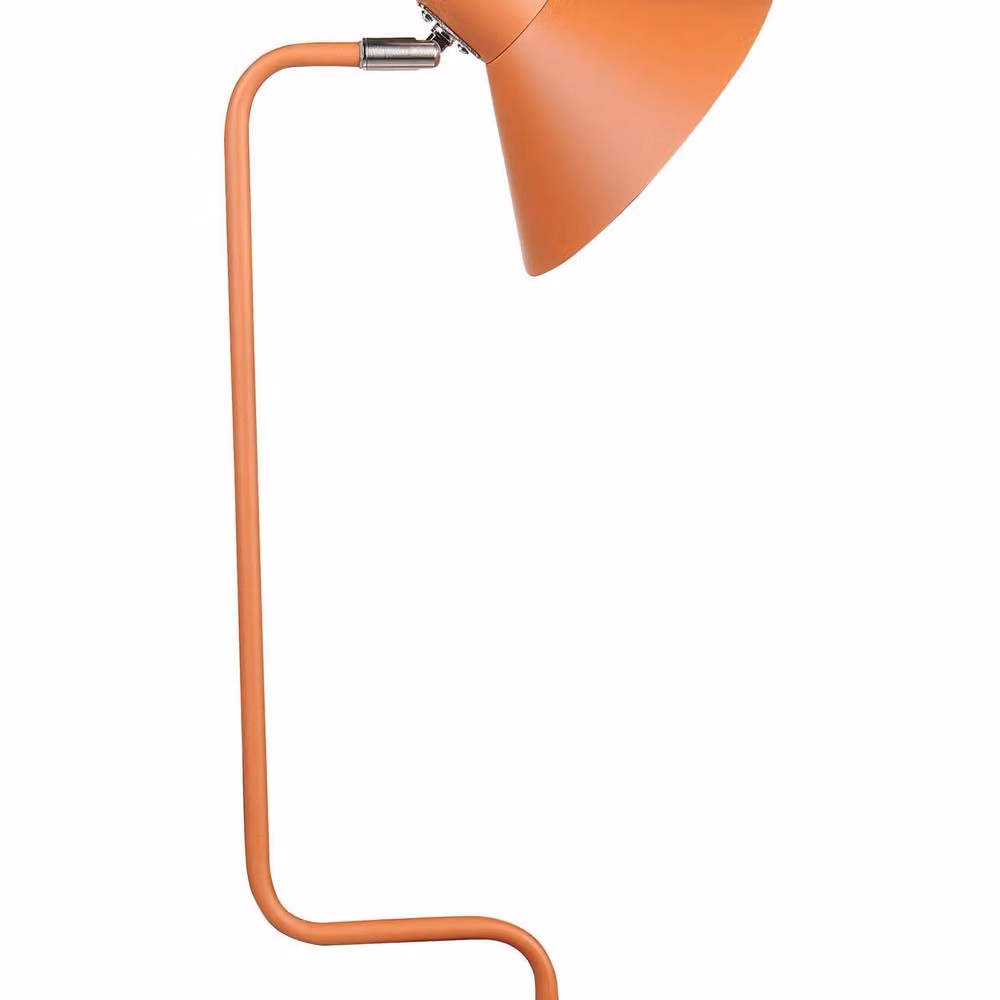Wyld and Coco Orange Metal Desk Lamp with Adjustable Cone Shade – 2