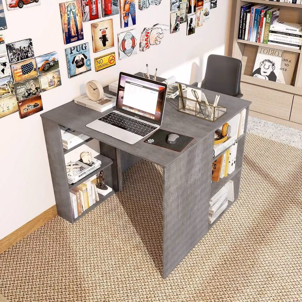 Kelvenix Modern Grey Computer Desk – 4