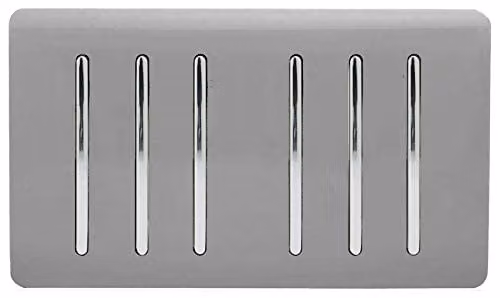 Trendi Modern Grey Plastic Flush Mains Switch
