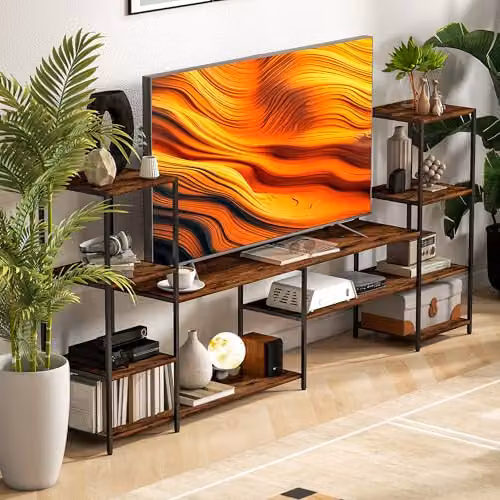 HOMCOM Industrial TV Unit in Brown for Televisions up to 60 Inches – 5